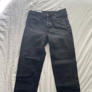 Gap High Rise Cheeky Straight Jeans - Faded Black Wash - Size 26